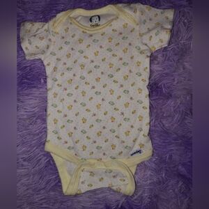 Gerber Baby Onesie - Yellow and White Chicks